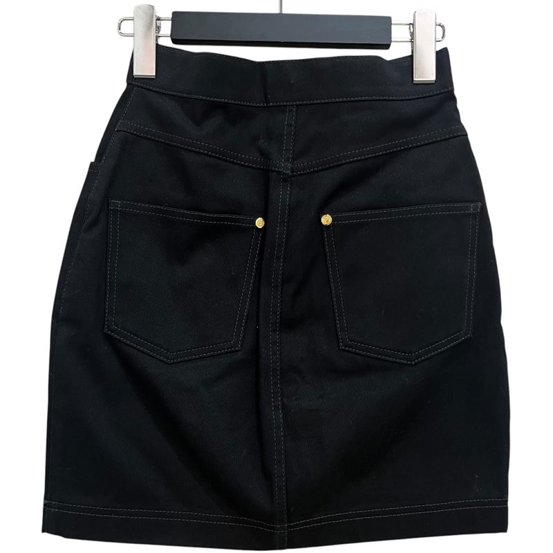 フェンディ FENDI FFロゴモチーフ デニムスカート FLQ548 ブラック