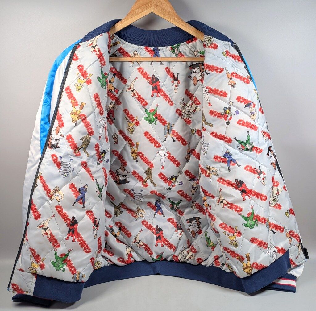 BREEZE キン肉マン×ブリーズ リバーシブルスカジャン|ブルー Lサイズ