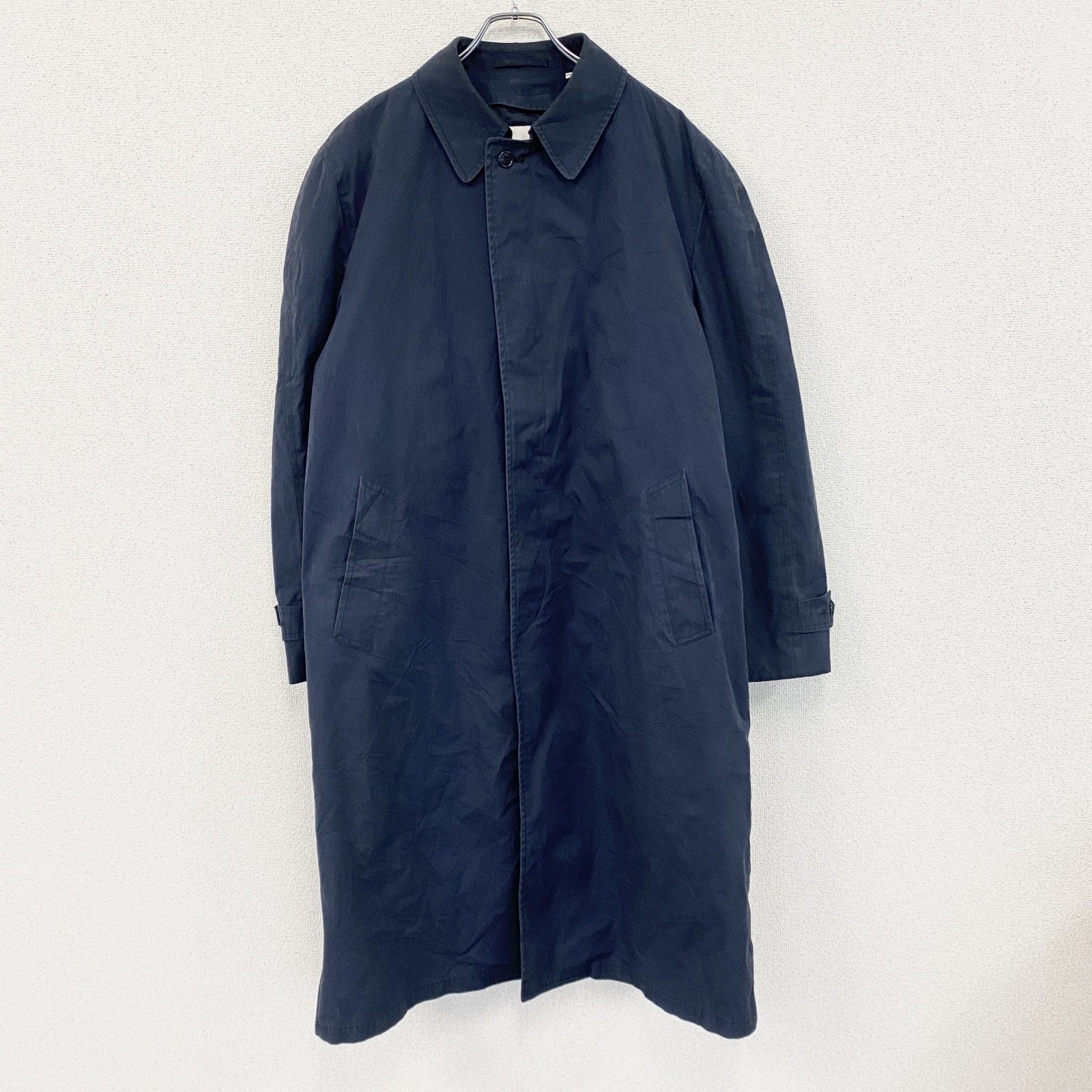 古着 used LONDON FOG ロンドンフォグ トレンチコート 比翼仕立て 紺