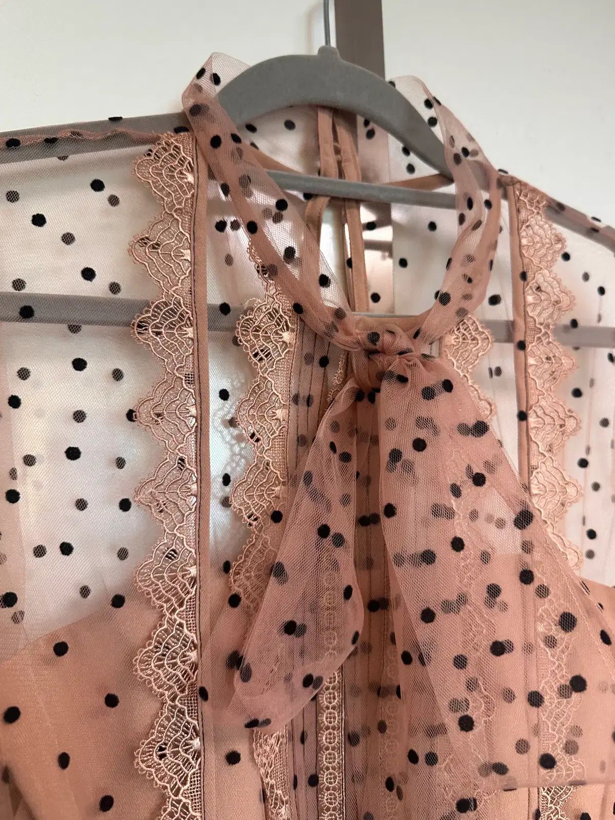 新品 SELF PORTRAIT ポルカ ドット メッシュ ドレス - メルカリ