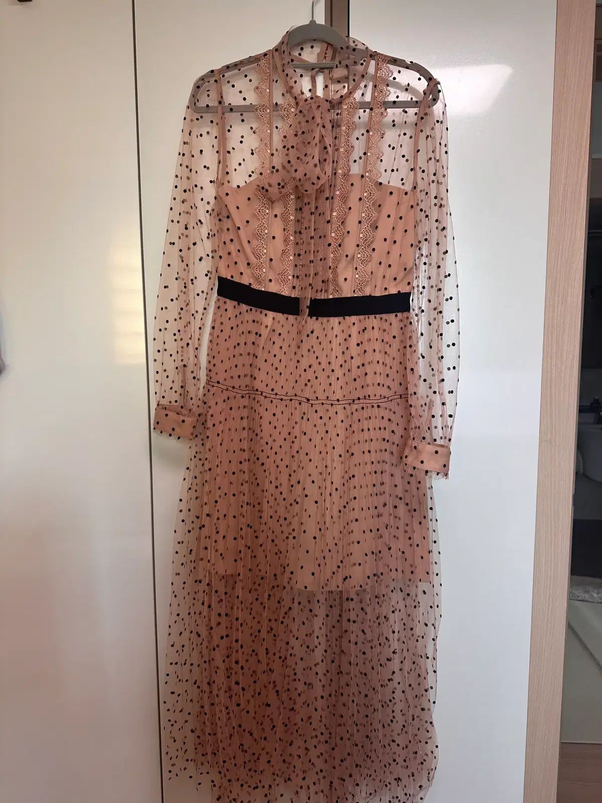 新品 SELF PORTRAIT ポルカ ドット メッシュ ドレス - メルカリ
