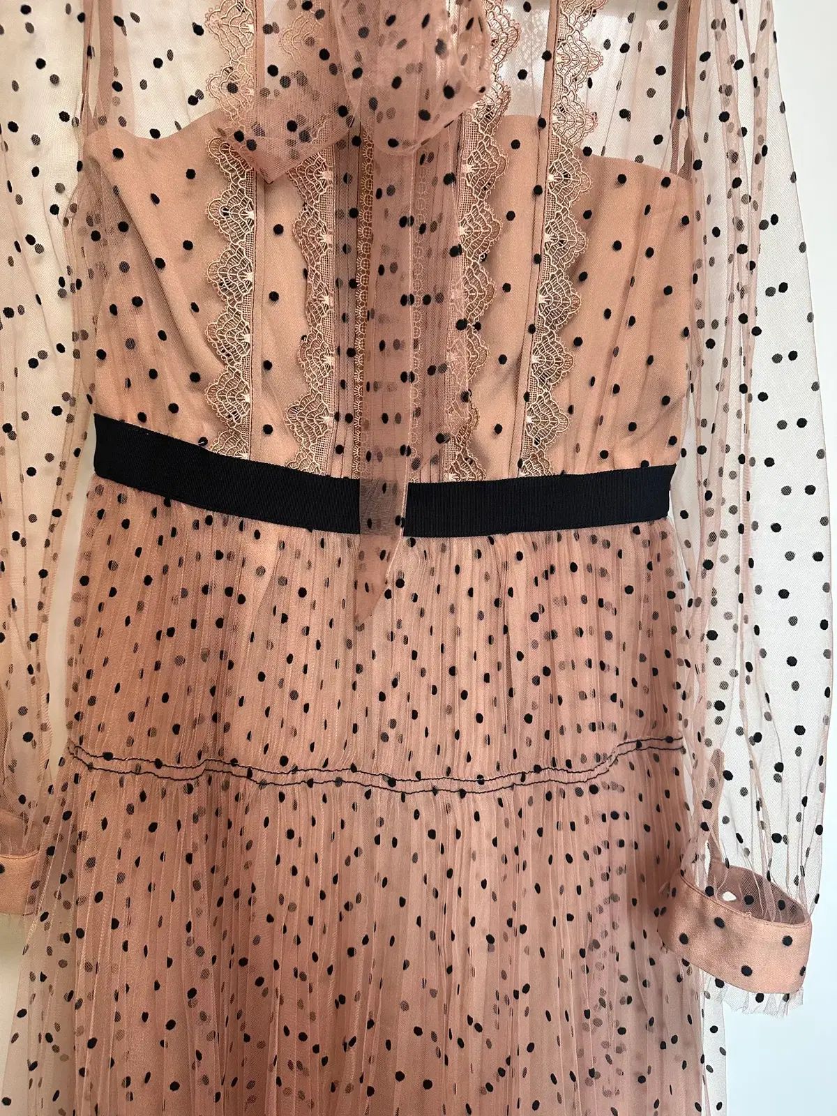 新品 SELF PORTRAIT ポルカ ドット メッシュ ドレス - メルカリ