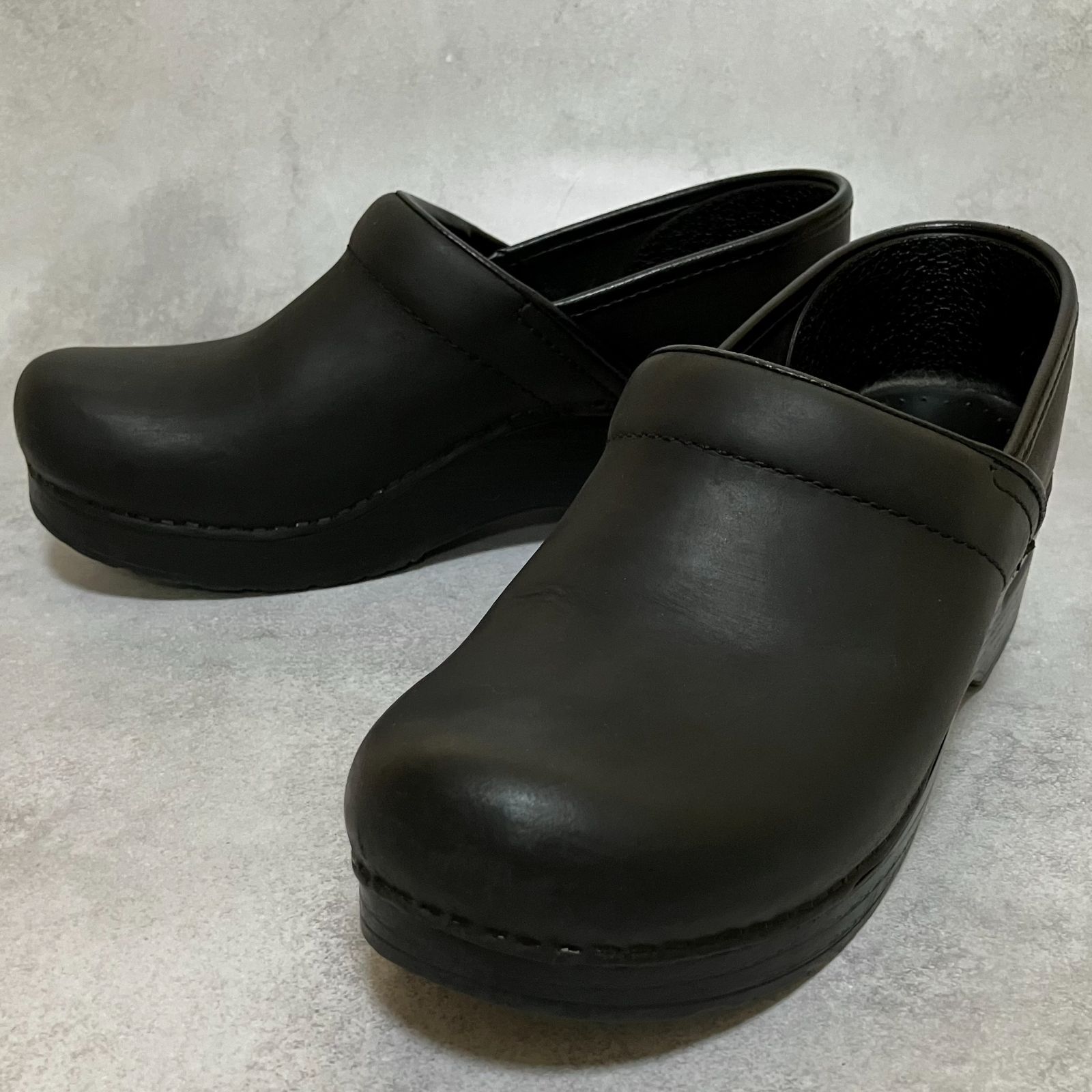 DANSKO ダンスコ プロフェッショナル レザー クロッグシューズ 黒 38
