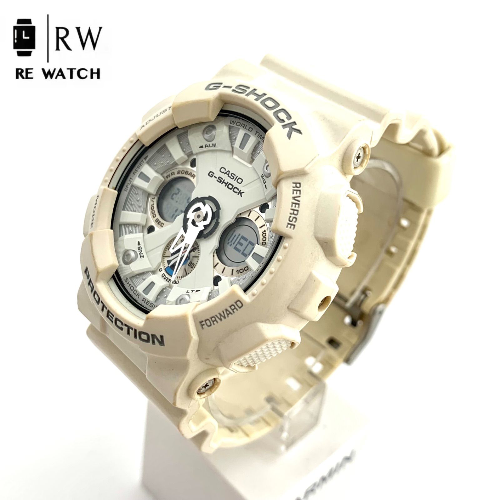 中古】CASIO G-SHOCK GA-120A ホワイト腕時計 - メルカリ