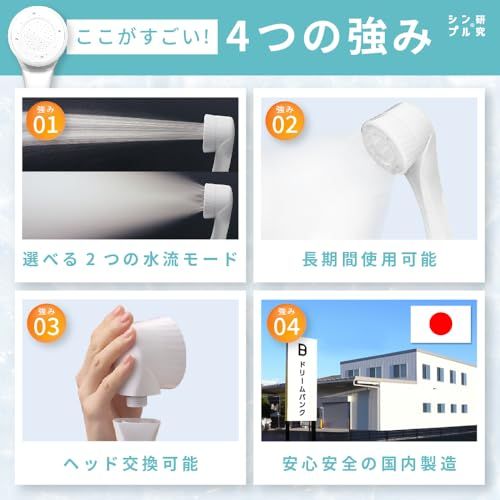 勢いのある水流で気持ちいい