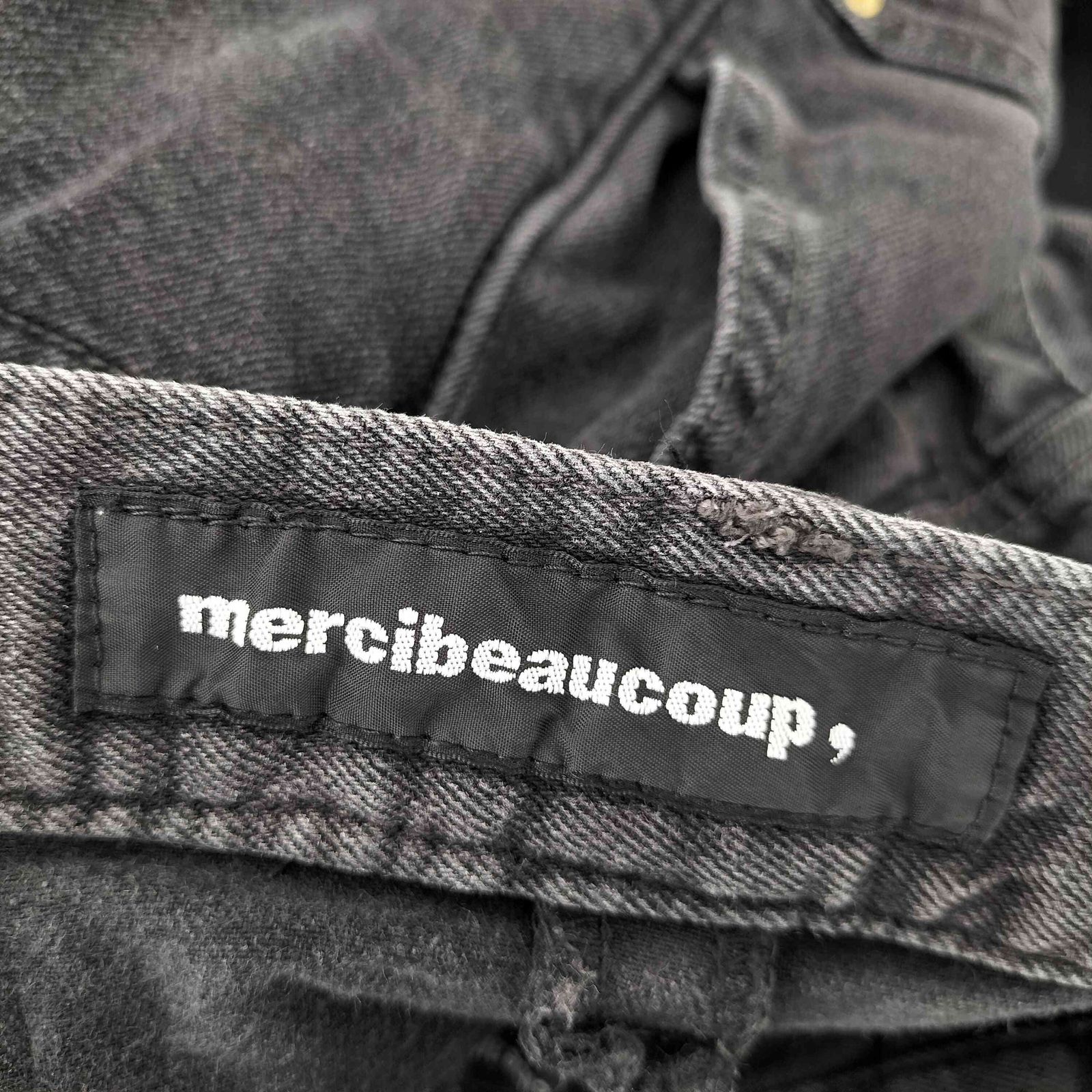 メルシーボークー mercibeaucoup うしろまえスキニーデニムパンツ