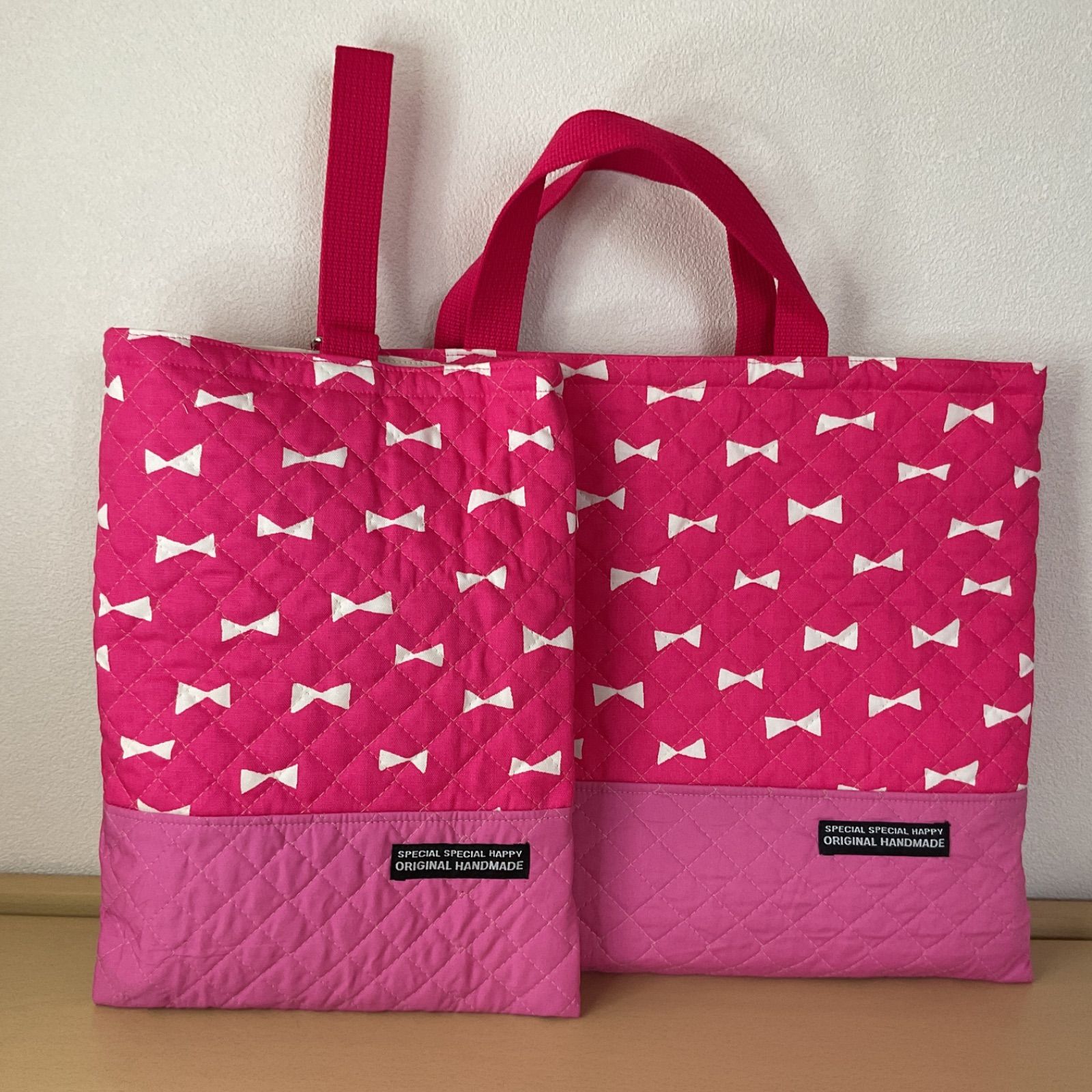 入園入学3点セット りんりんのハンドメイド レッスンバッグ 上履き入れ