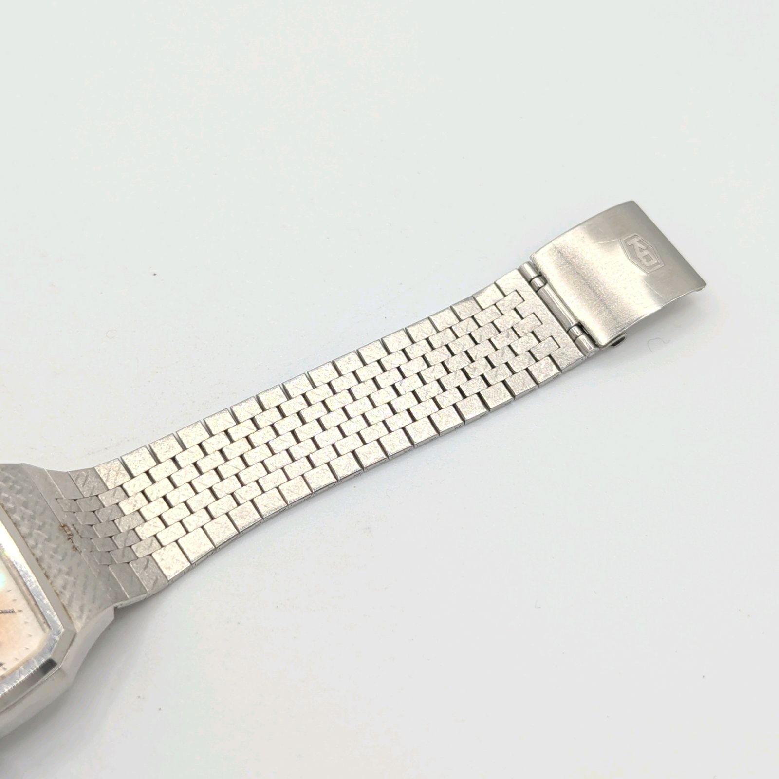 SEIKO KING QUARTZ 9722-5000 Men's Silver Square Date Y2K 00S