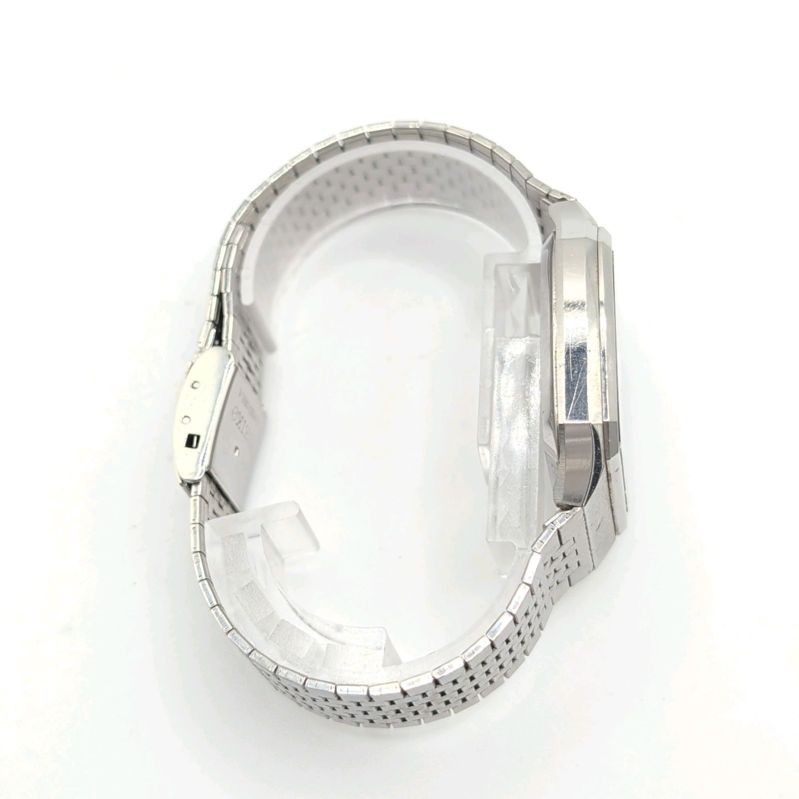 SEIKO KING QUARTZ 9722-5000 Men's Silver Square Date Y2K 00S