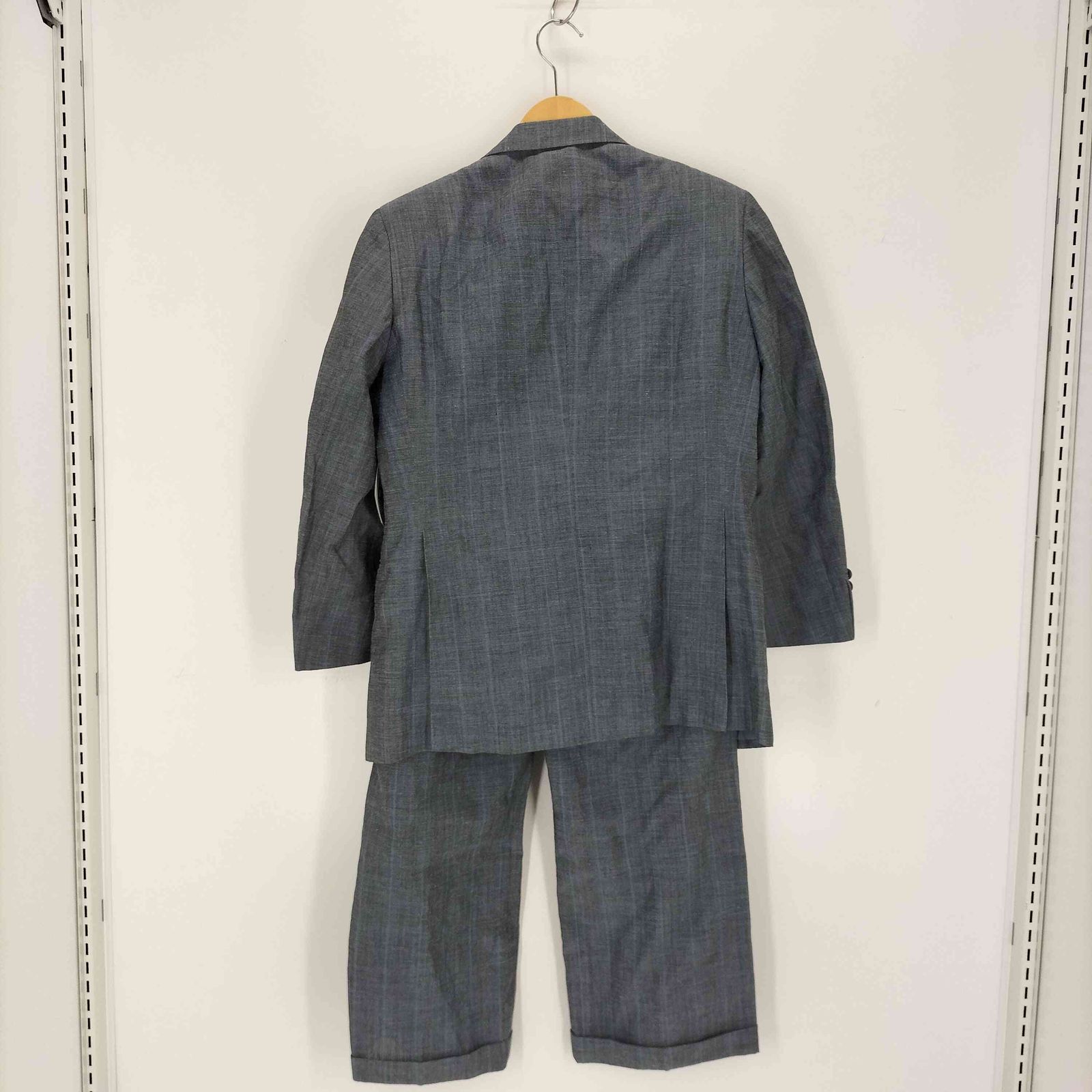 バーバリーズ BURBERRYS リネン混 背抜き ストライプ2Bテーラード