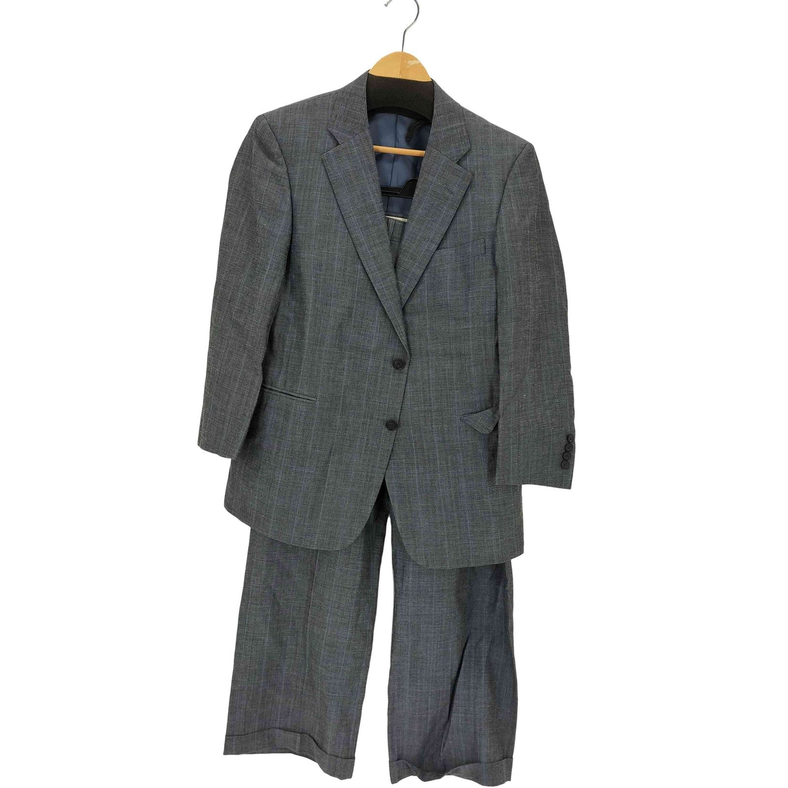 バーバリーズ BURBERRYS リネン混 背抜き ストライプ2Bテーラード