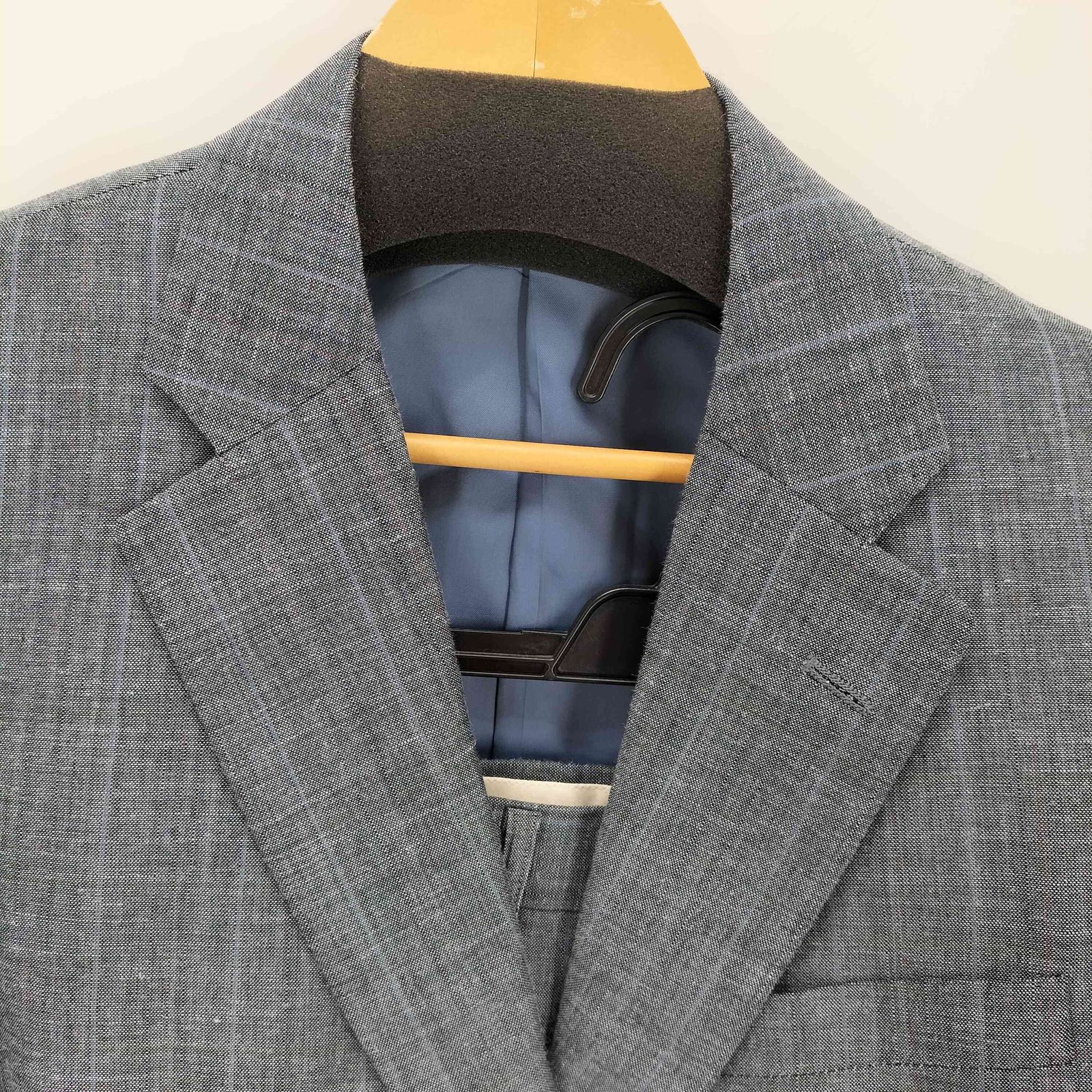 バーバリーズ BURBERRYS リネン混 背抜き ストライプ2Bテーラード