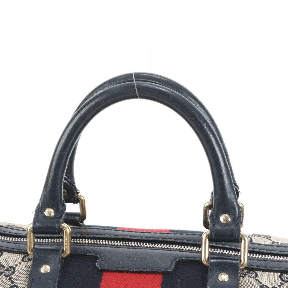 グッチ GGキャンバス シェリー ライン ミニ ボストン 247205 レザー