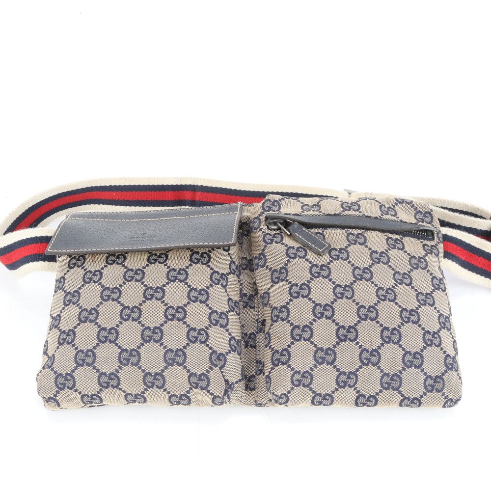 グッチ GGキャンバス シェリー ライン 28566 レザー ボディバッグ