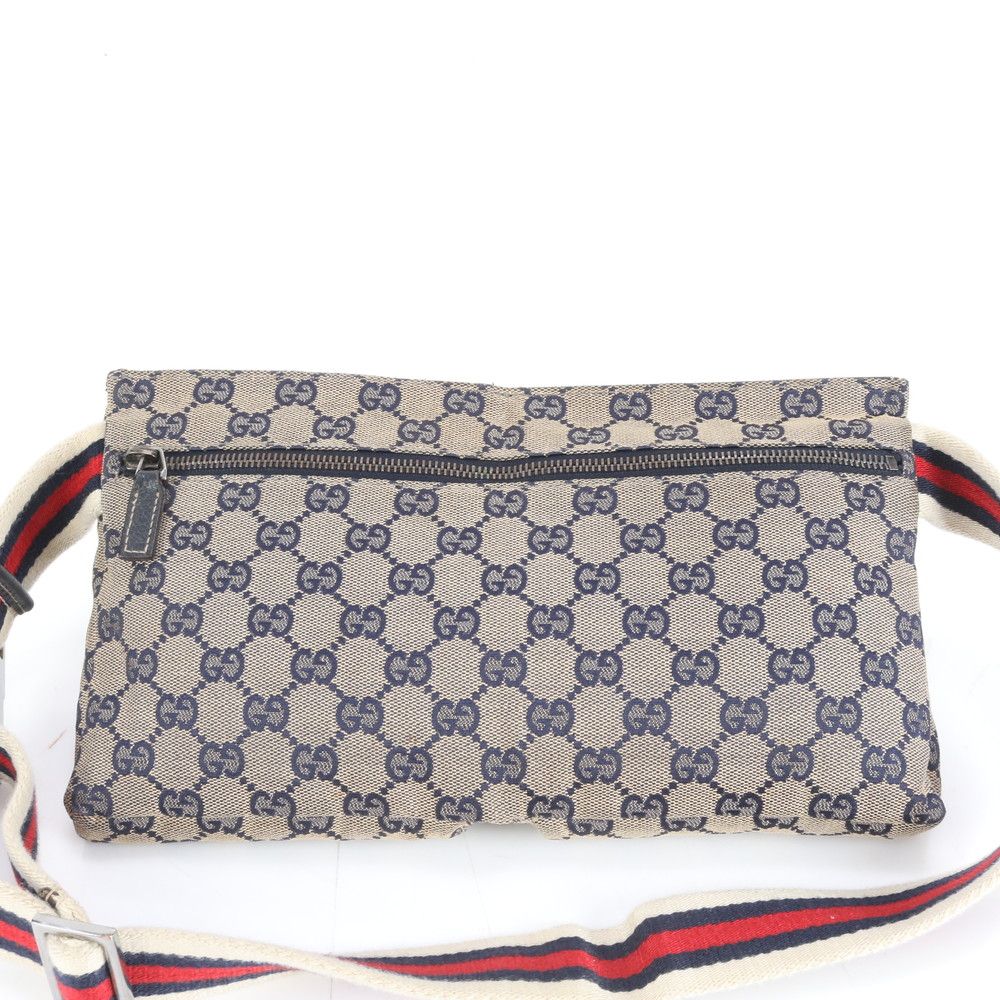 グッチ GGキャンバス シェリー ライン 28566 レザー ボディバッグ