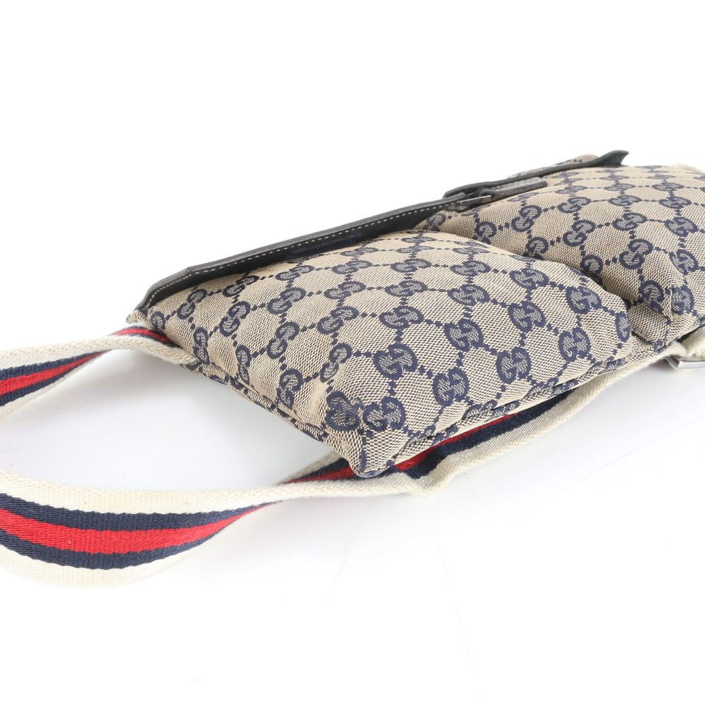 グッチ GGキャンバス シェリー ライン 28566 レザー ボディバッグ