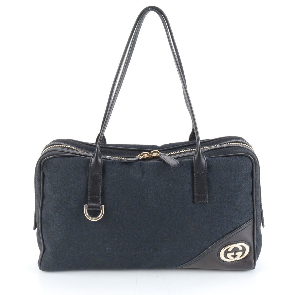 美品 グッチ GGキャンバス ニューブリット 169971 レザー トート