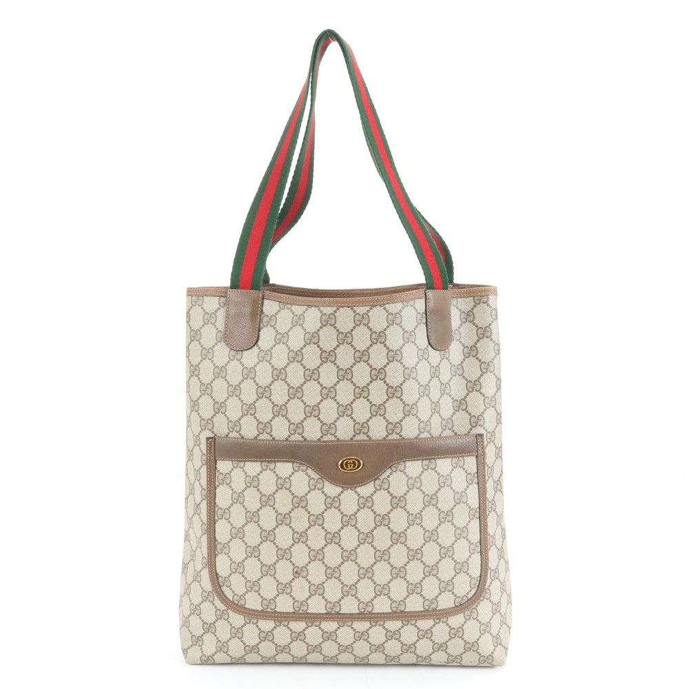 【極美品】A4対応 グッチ トートバッグ GGスプリーム シェリーライン ポーチ 極美品 グッチ GGスプリーム シェリー ライン 39 02 003 レザー トート