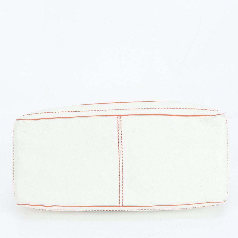 美品 セリーヌ ブギー バッグ ホワイト レザー ハンドバッグ トート 本