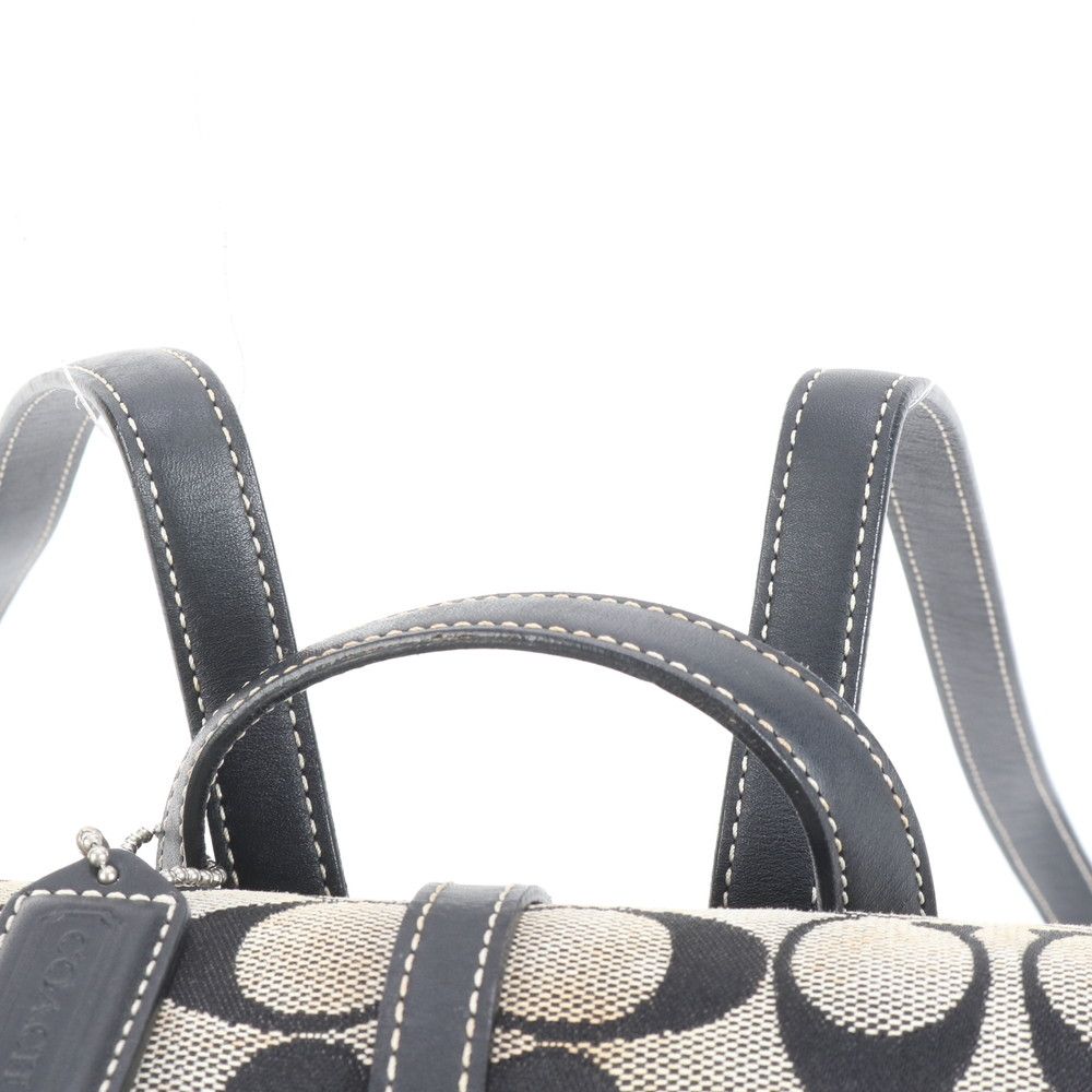 美品 コーチ シグネチャー 6613 レザー キャンバス リュックサック