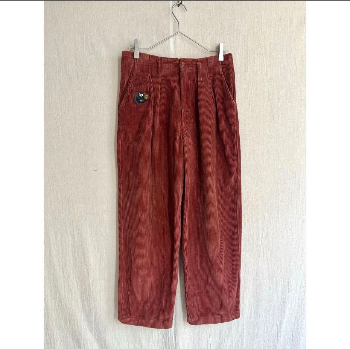 イタリア製 90s Vintage コーデュロイ パンツ / 44 コットン ブラウン
