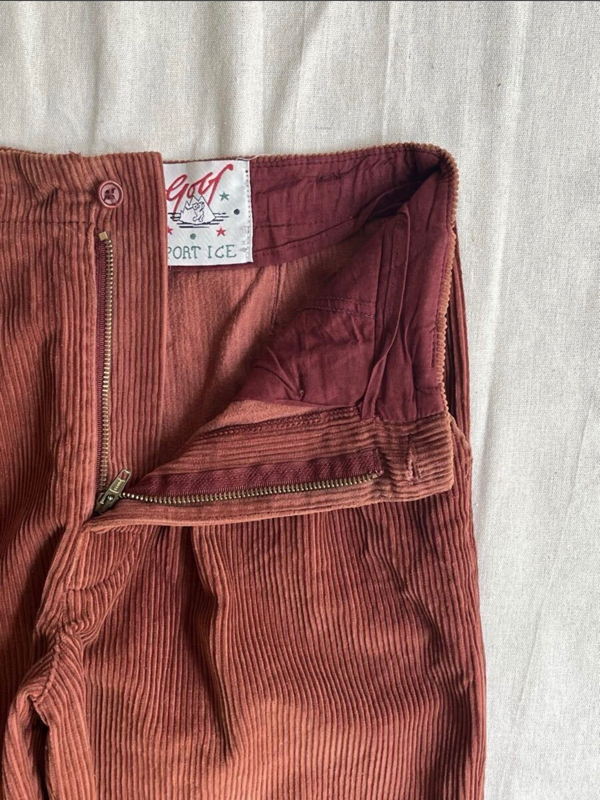 イタリア製 90s Vintage コーデュロイ パンツ / 44 コットン ブラウン