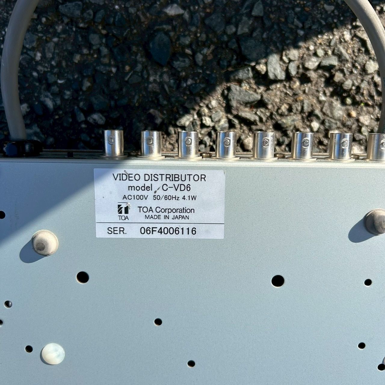 TOA トーア「映像信号分配器 C-VD6 ビデオディストリビュータ」動作
