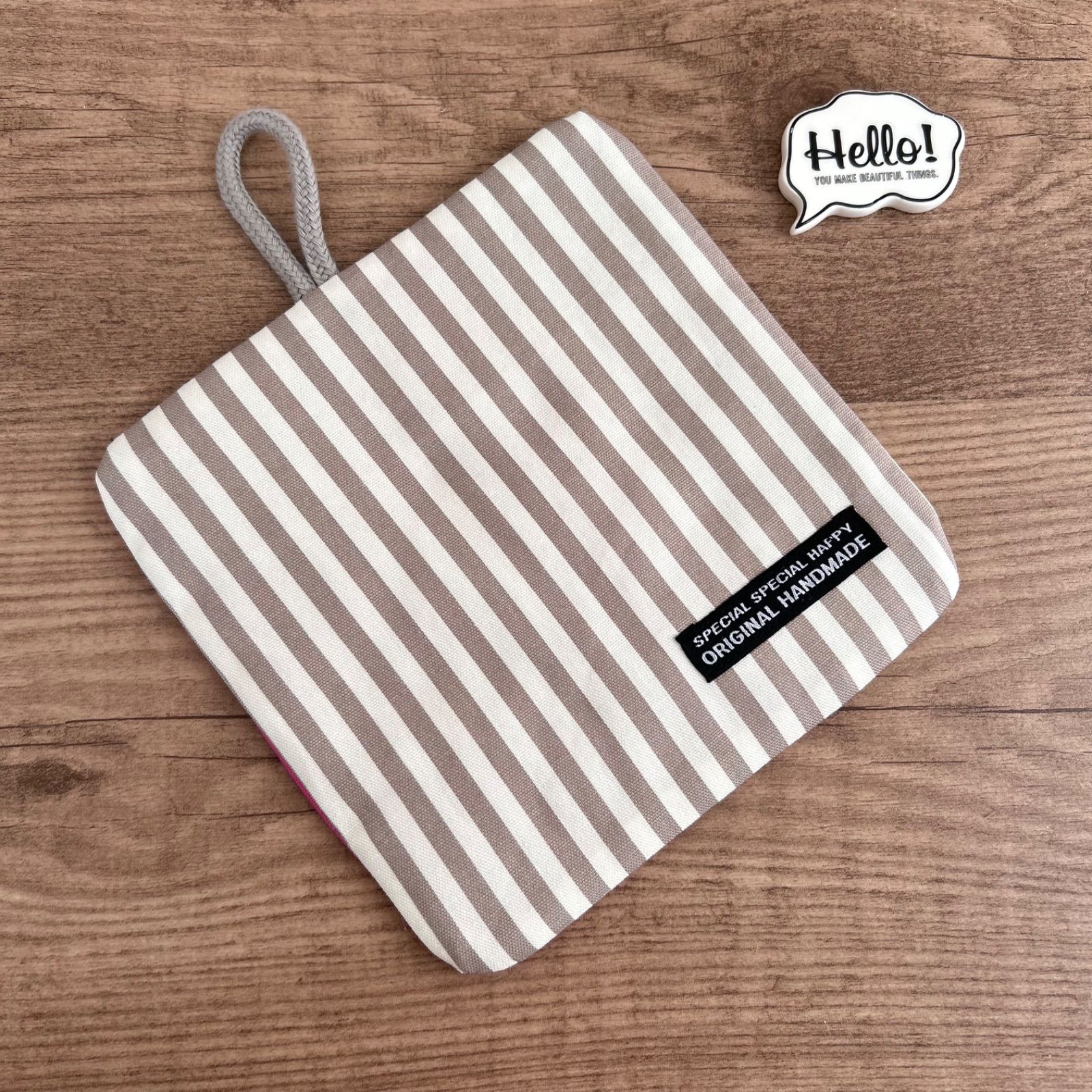 No.86 裏も可愛い♡パッチワークポットマット✴︎ハシビロコウ - メルカリ