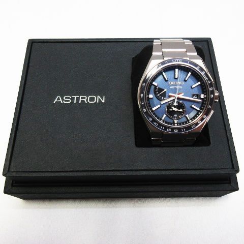 ※ 未使用品 SEIKO ASTRON NEXTER セイコー アストロン ネクスター SBXY037 ソーラー電波 ネイビー×シルバー メンズ 腕時計 付属あり E577MF4090