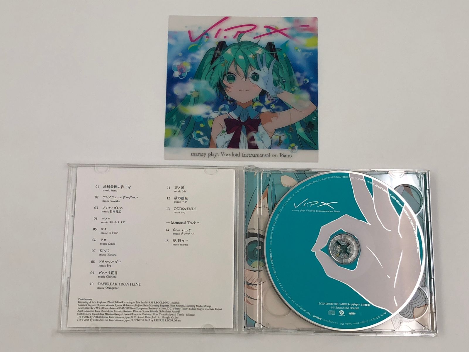 ♪) CD V.I.P × marasy plays Vocaloid Instrumental on Piano DVD付