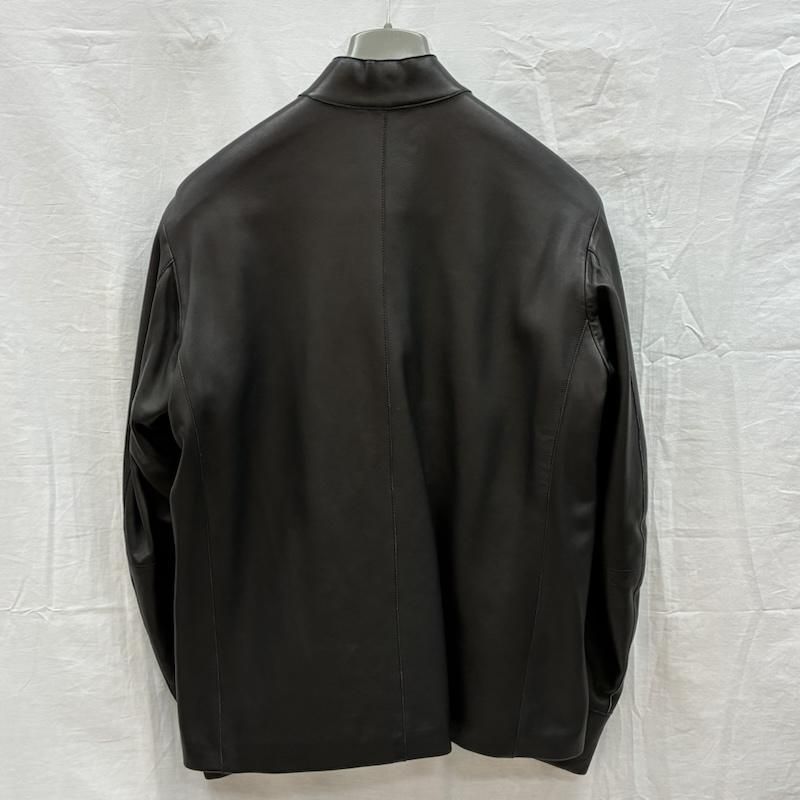 エンポリオアルマーニ ラム レザー シングル ライダース レザー