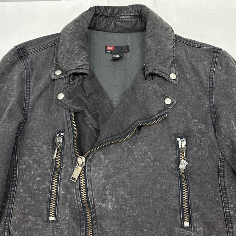 ディーゼル 00s ガーメントダイ 中綿 ダブル ライダース ジャケット