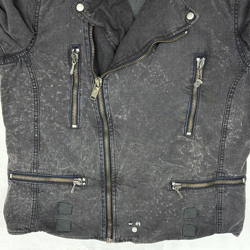 ディーゼル 00s ガーメントダイ 中綿 ダブル ライダース ジャケット