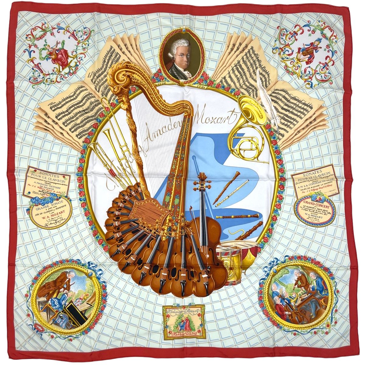 エルメス HERMES カレ90 Wolfgang Amadeus Mozart モーツァルトへの