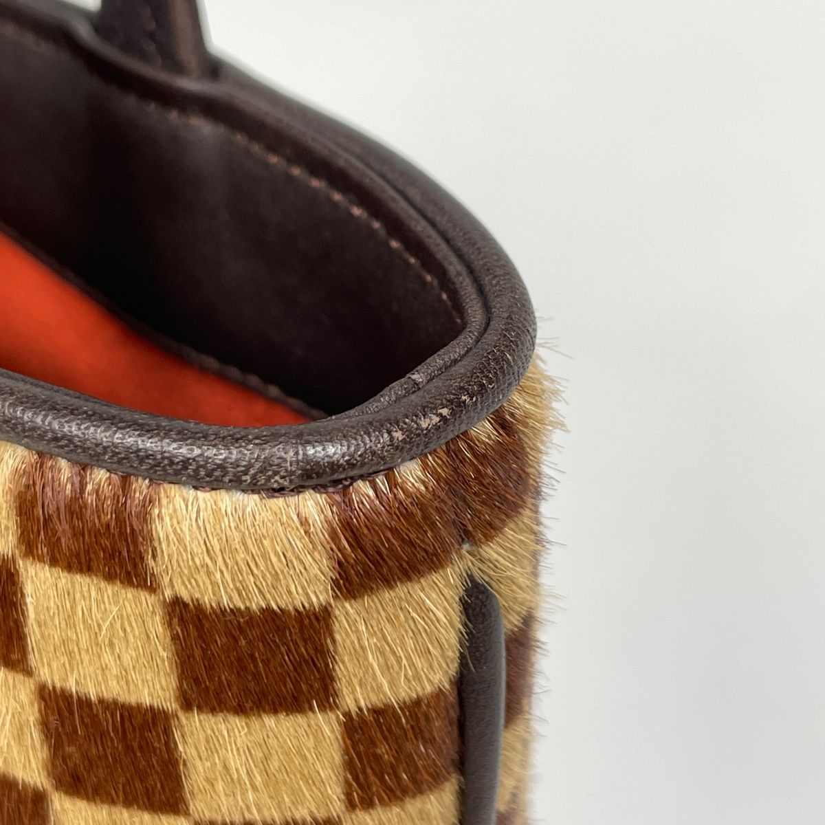 ルイ・ヴィトン Louis Vuitton インパラ ハラコ ハンドバッグ ダミエ 