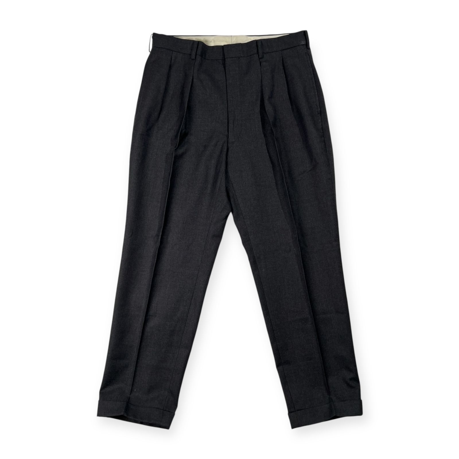 VAN JAC ヴァンヂャケット 裾ダブル ツータック スラックスパンツ