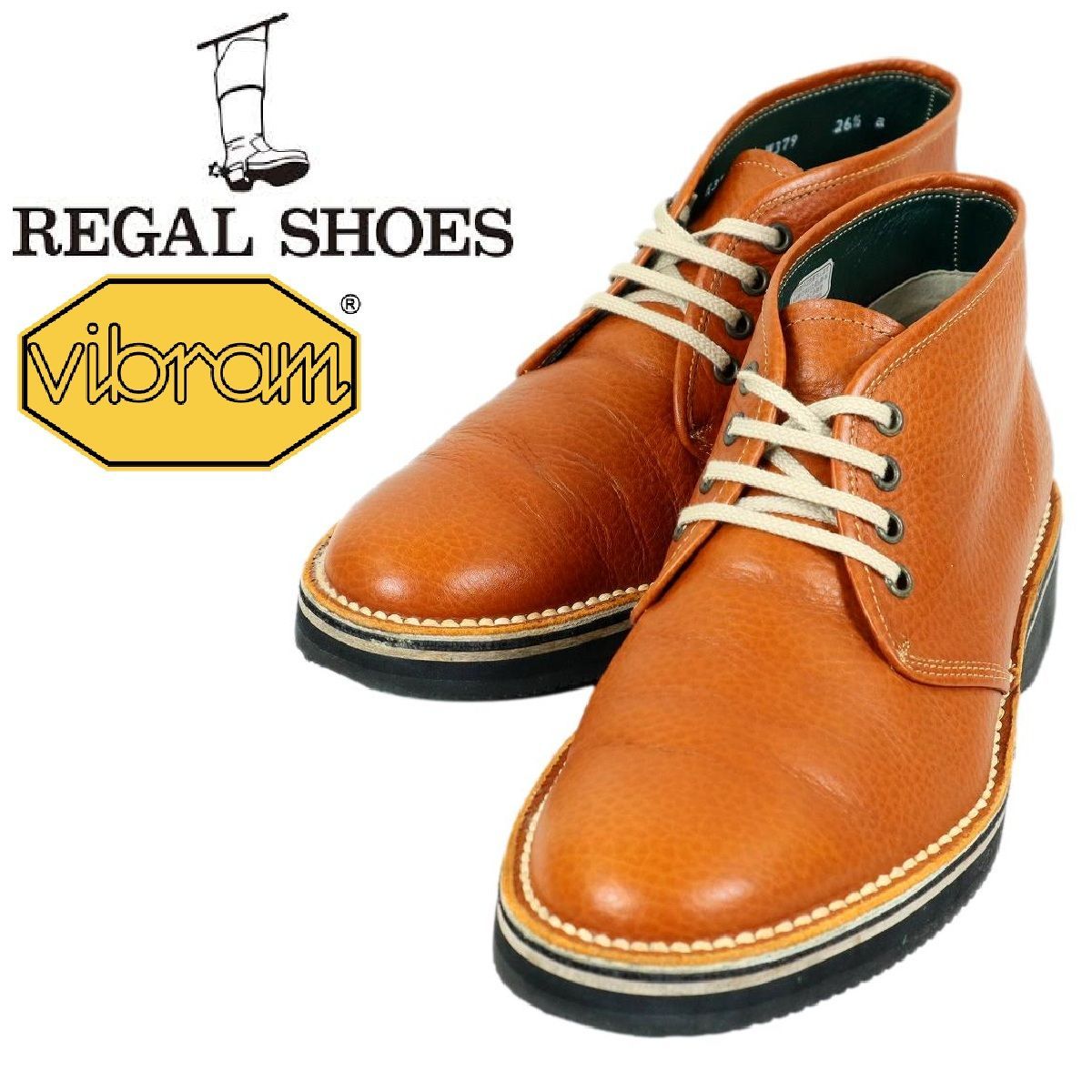 S3711】【美品】【vibramソール】REGAL リーガル レザーブーツ レザー