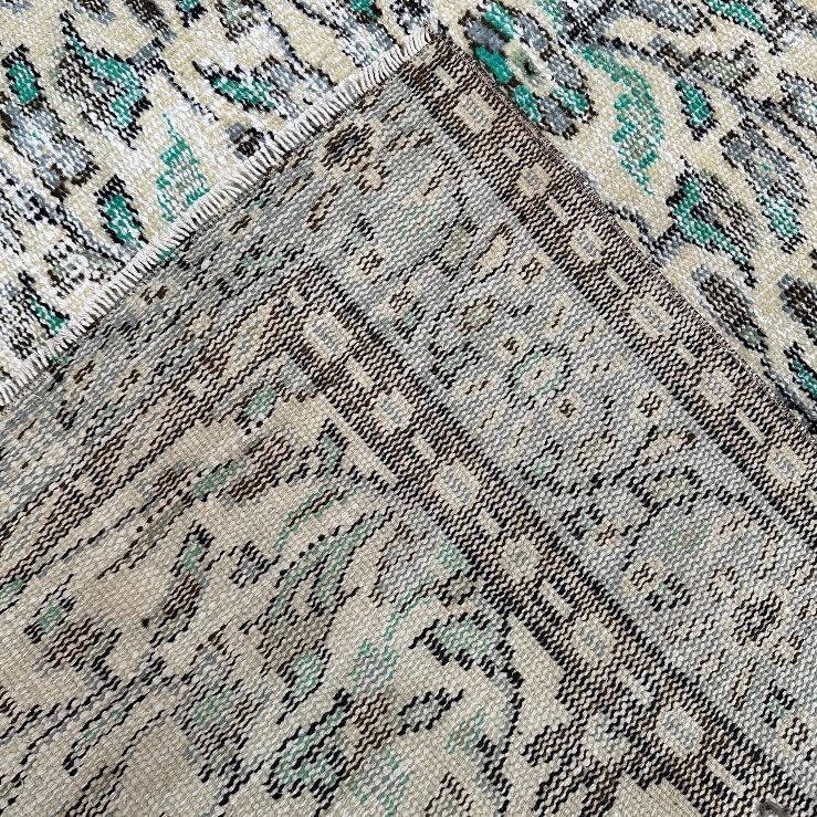 トルコヴィンテージラグ グリーン リーフ柄 ダブルフレーム - メルカリ