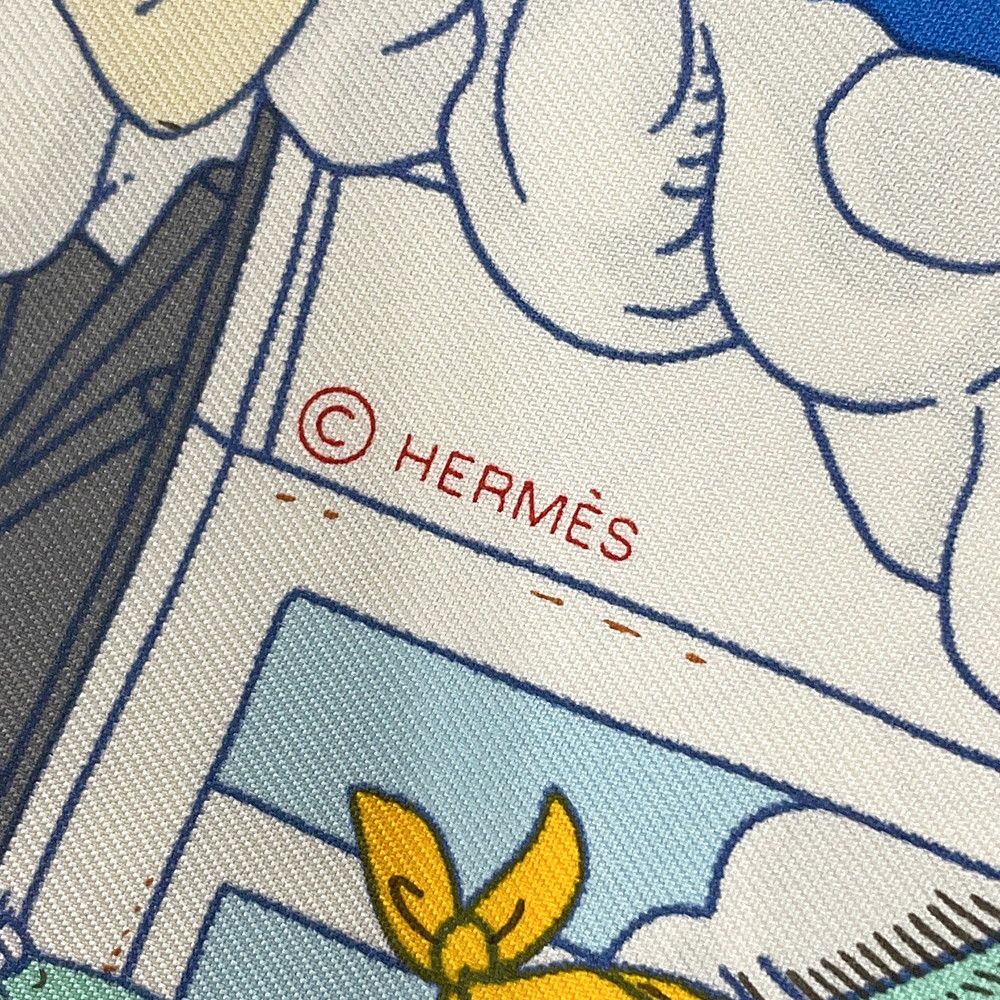 エルメス スカーフ カレ90 私の雲 Sur Mon Nuage HERMES シルク