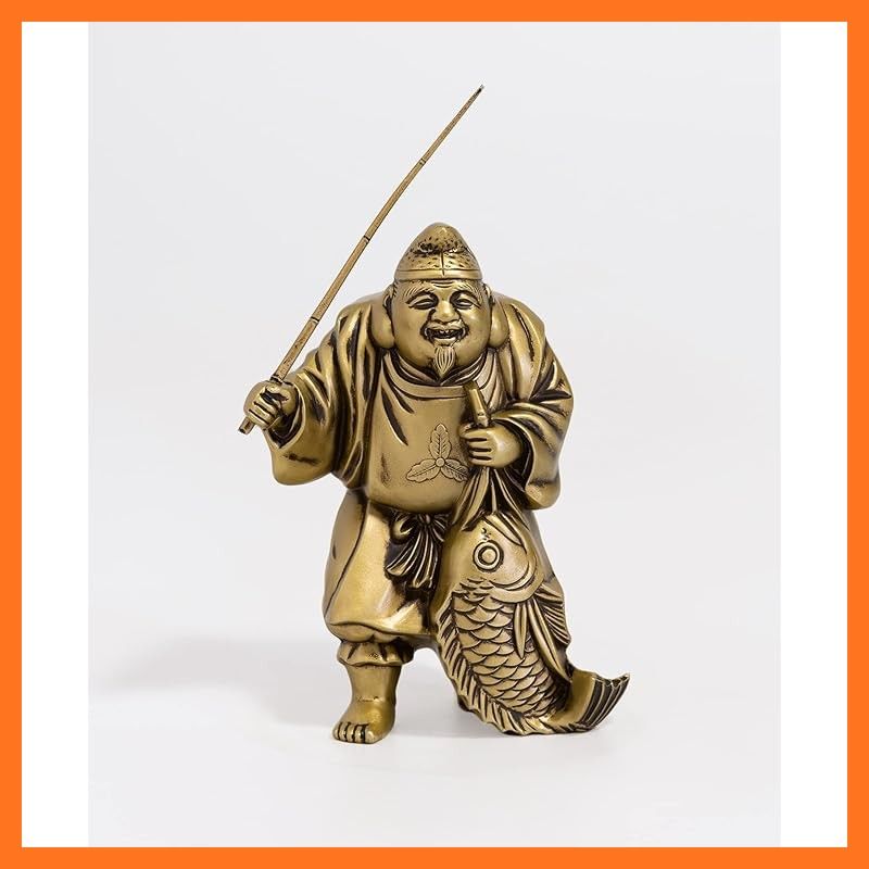 新品】 開運七福神 恵比寿 シルキーゴールド 仏師：牧田秀雲 原型＿古