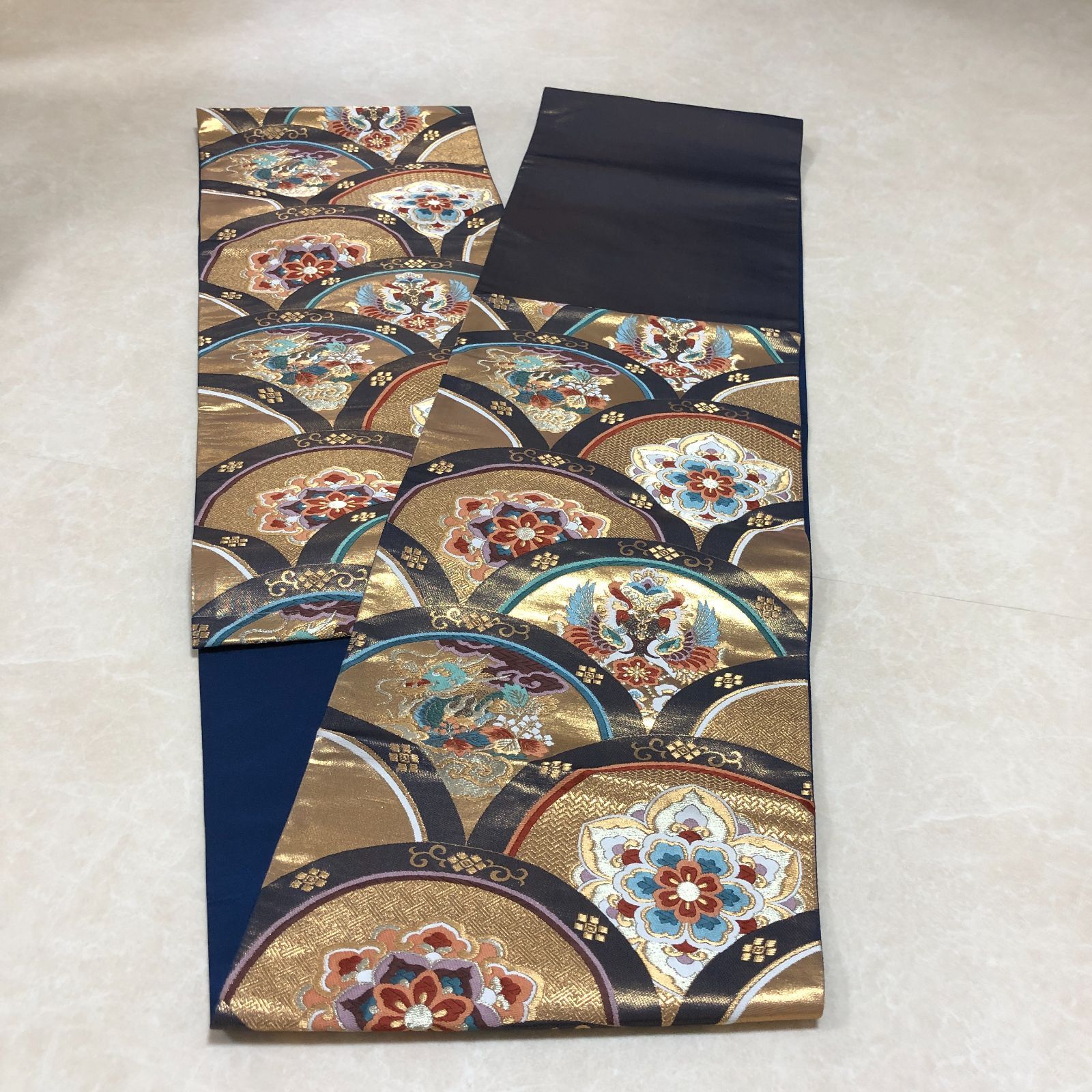 美品】袋帯 金/紺 SGSF10-9221 - メルカリ