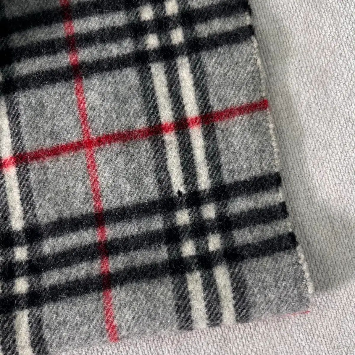 BURBERRY バーバリー ノヴァチェック ラムウール グレー マフラー