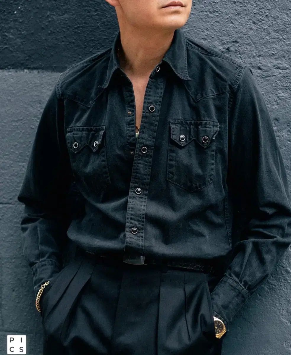 ブライスランド Brycelands ウェスタン シャツ ブラック 40 - メルカリ