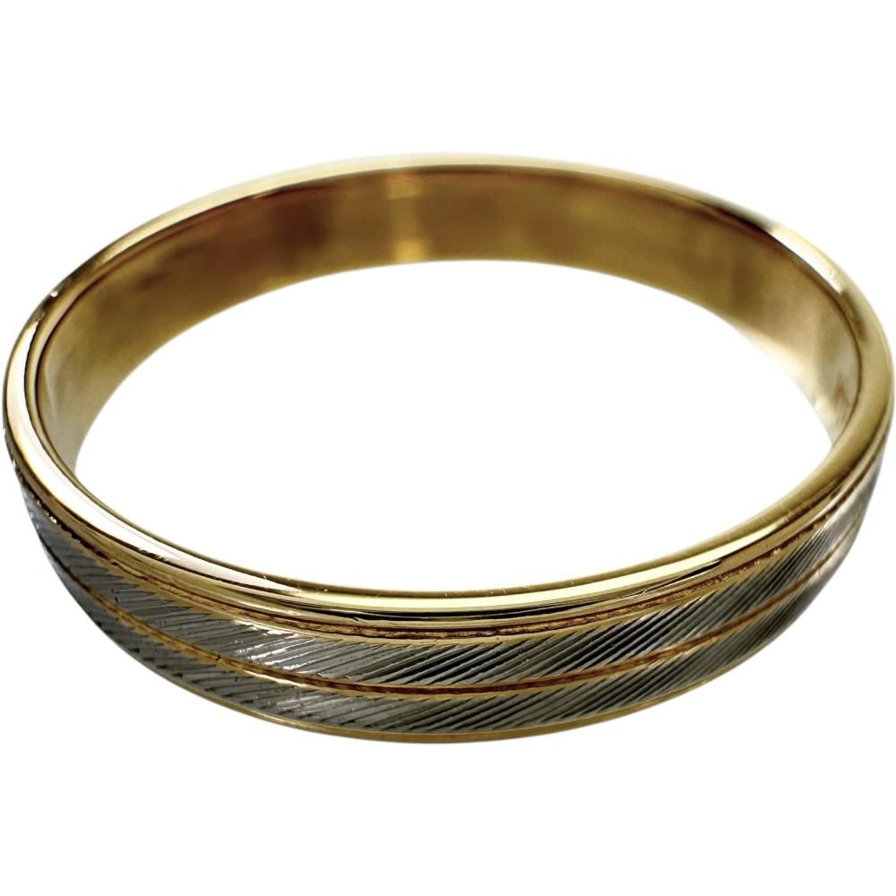 15号 平打ち コンビデザイン リング・指輪 K18ゴールド 18金 /Pt900