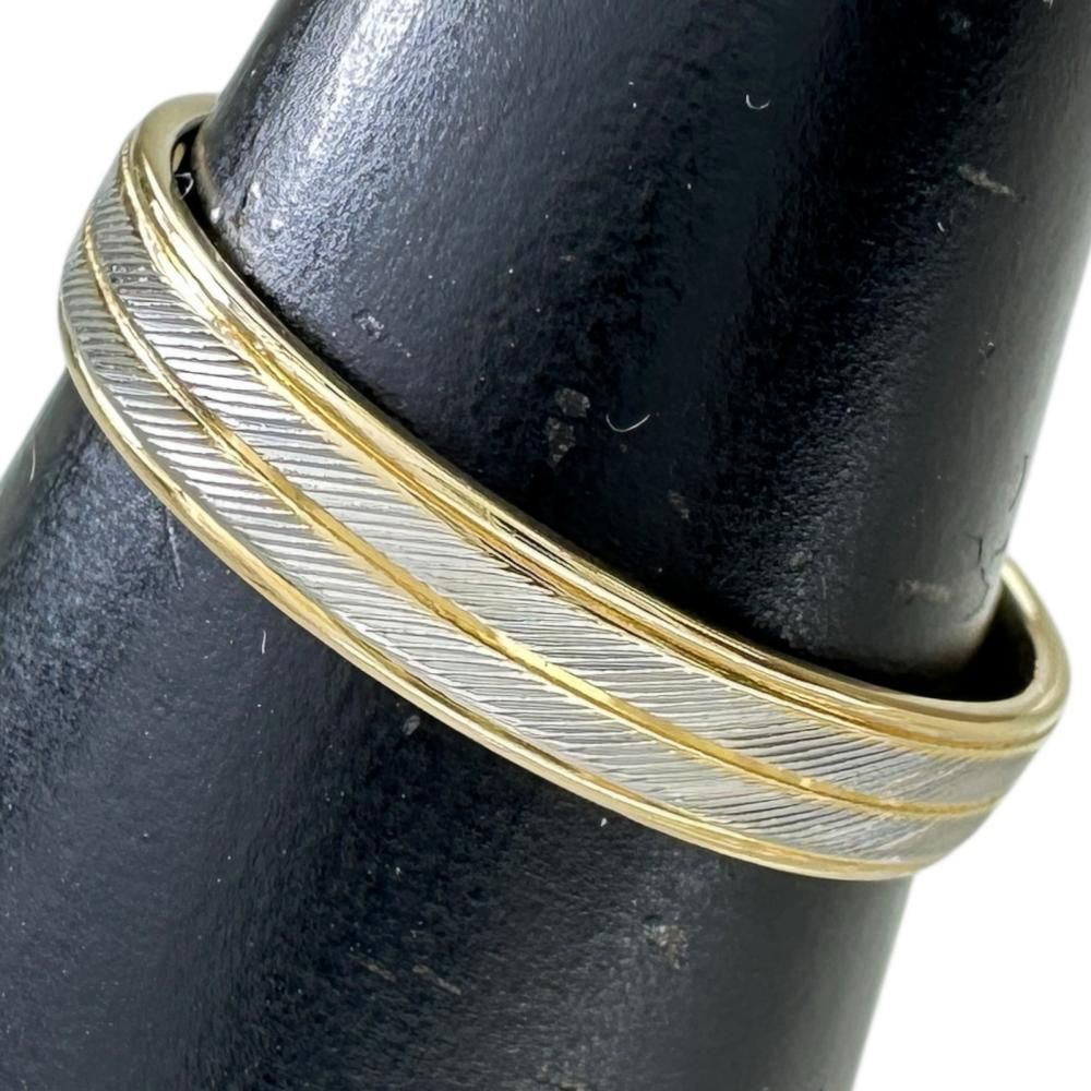 15号 平打ち コンビデザイン リング・指輪 K18ゴールド 18金 /Pt900