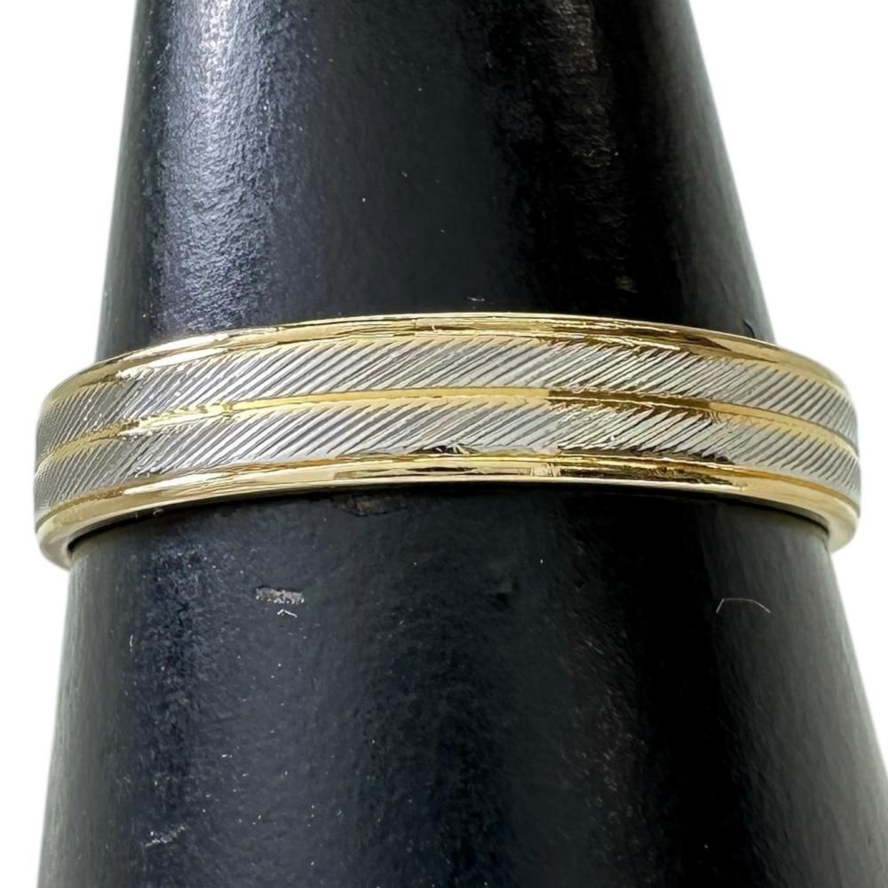 15号 平打ち コンビデザイン リング・指輪 K18ゴールド 18金 /Pt900