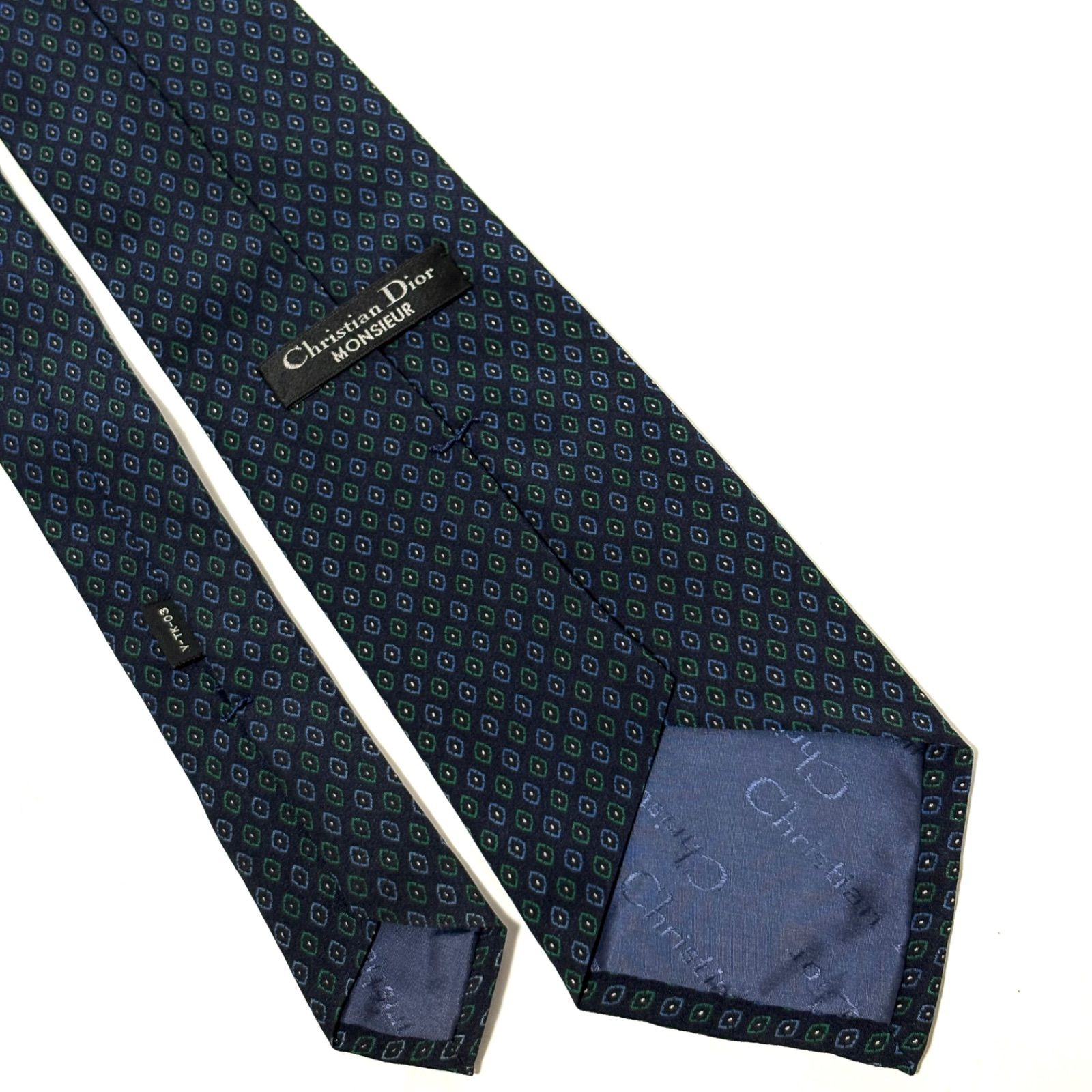 クリスチャンディオール ブランド ネクタイ ダークネイビー 濃紺