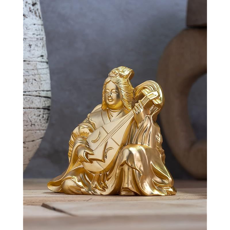 新品】 開運七福神 弁財天 （金メッキ/24金）仏師：牧田秀雲 原型＿