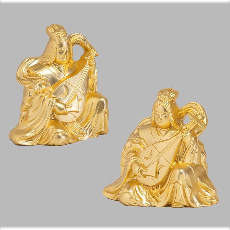 新品】 開運七福神 弁財天 （金メッキ/24金）仏師：牧田秀雲 原型＿