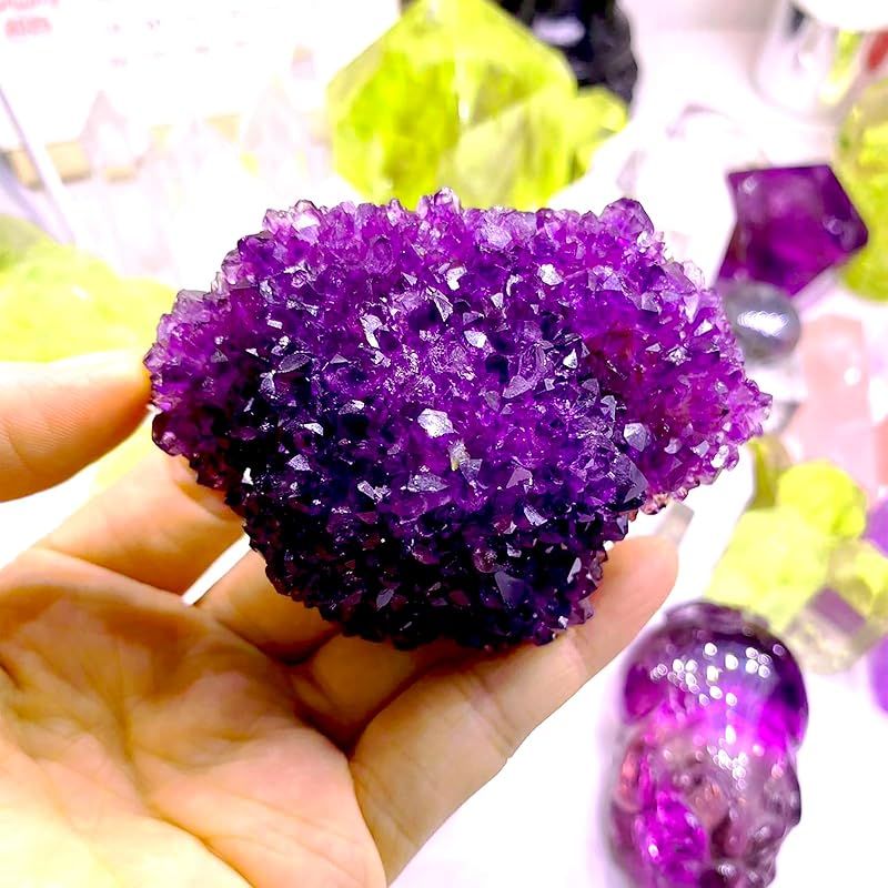 新品】 完全天然石 アメジスト 上品 厳選 紫水晶 美しい紫色を帯びた